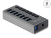 Delock 63669 External Usb 5 Gbps Hub With 7 Ports + Switch