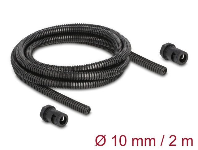 Delock 60461 Cable Protection Sleeve 2 M X 10 Mm With 2 X Pg7 Fitting Set