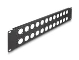 Delock 88055 19″ D-Type Patch Panel 24 Port 2U Black