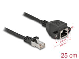 Delock 86998 Network Extension Cable S/Ftp Rj45 Plug To Rj45 Jack Cat.6A 25 Cm