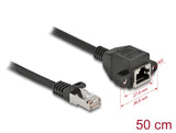 Delock 86999 Network Extension Cable S/Ftp Rj45 Plug To Rj45 Jack Cat.6A 50 Cm