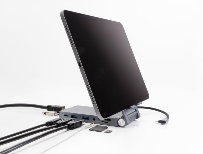 Delock 88199 Tablet And Laptop Docking Station 4K With Integrated Holder