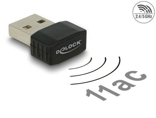 Delock 12461 Usb 2.0 Dual Band Wlan Ac/A/B/G/N Nano Stick 433 + 150 Mbps