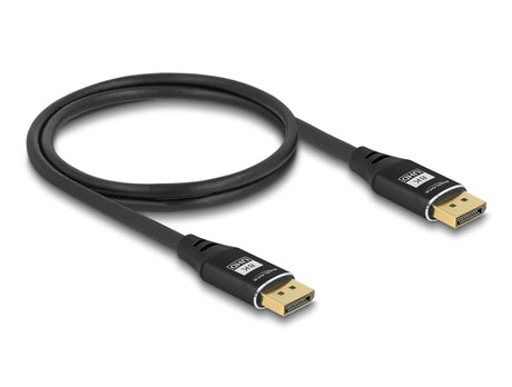 Delock 80620 Displayport Cable 8K 60 Hz 1 M Black Metal