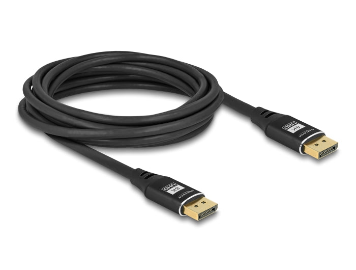 Delock 80623 Displayport Cable 8K 60 Hz 5 M Black Metal