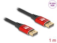 Delock 80604 Displayport Cable 8K 60 Hz 1 M Red Metal