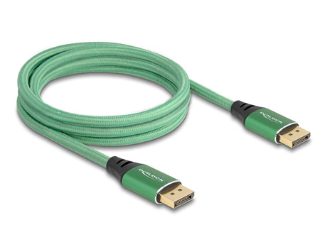 Delock 80630 Displayport Cable 16K 60 Hz 2 M Green Metal