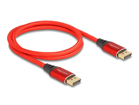 Delock 80631 Displayport Cable 16K 60 Hz 1 M Red Metal