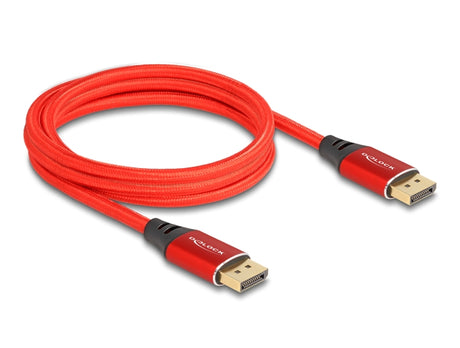 Delock 80632 Displayport Cable 16K 60 Hz 2 M Red Metal