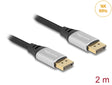 Delock 80634 Displayport Cable 16K 60 Hz 2 M Silver Metal