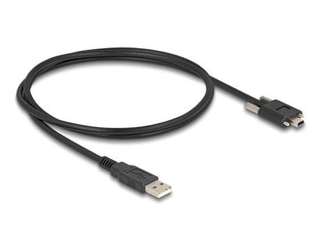 Delock 80478 Usb 2.0 Cable Type-A Male To Type Mini-B Male With Screw Distance