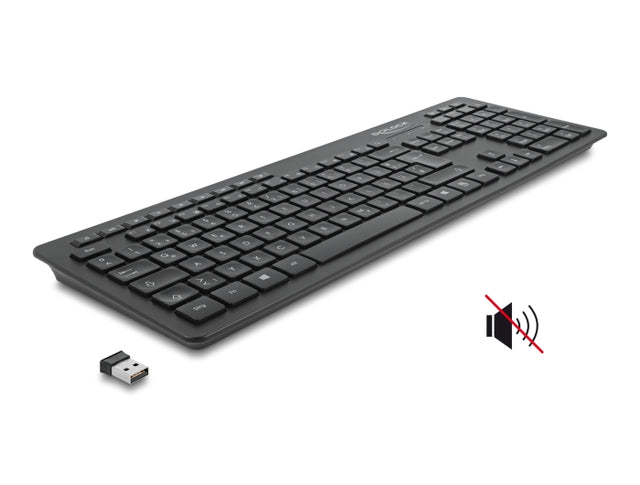 Delock 12004 Usb Keyboard 2.4 Ghz Wireless Black - Silent