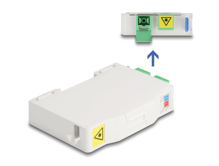 Delock 85935 Optical Fiber Connection Box For Din Rail With Splice Holder