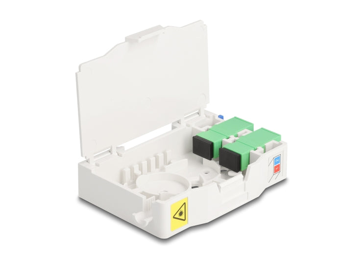 Delock 85935 Optical Fiber Connection Box For Din Rail With Splice Holder