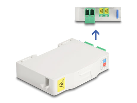 Delock 85936 Optical Fiber Connection Box For Din Rail With Splice Holder