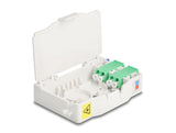 Delock 85936 Optical Fiber Connection Box For Din Rail With Splice Holder