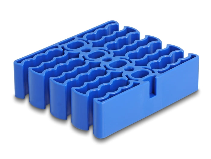 Delock 66325 Cable Organizer With 24 Cable Entries Blue