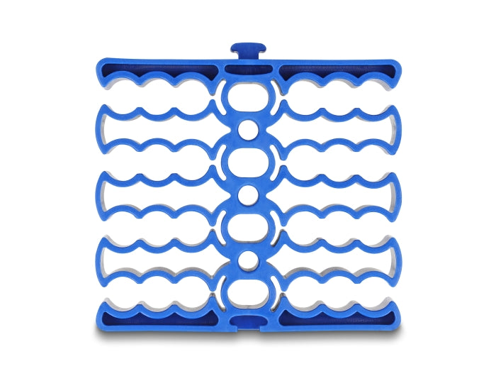 Delock 66325 Cable Organizer With 24 Cable Entries Blue