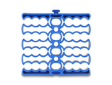 Delock 66325 Cable Organizer With 24 Cable Entries Blue