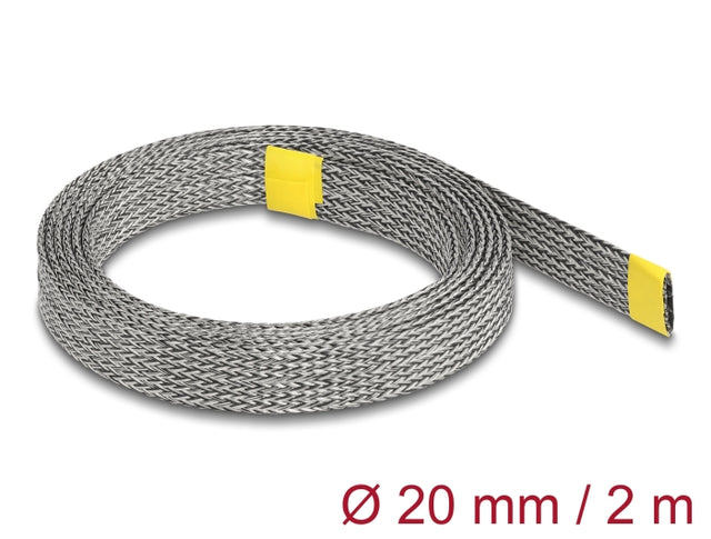 Delock 20939 Braided Sleeve For Emi Shielding Stretchable 2 M X 20 Mm