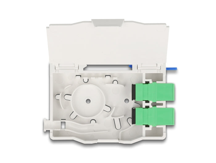 Delock 85935 Optical Fiber Connection Box For Din Rail With Splice Holder