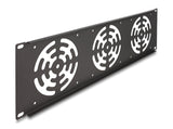 Delock 66747 19″ Rack Cover For 3 Fans 120 X 120 Mm 3U Dark Grey