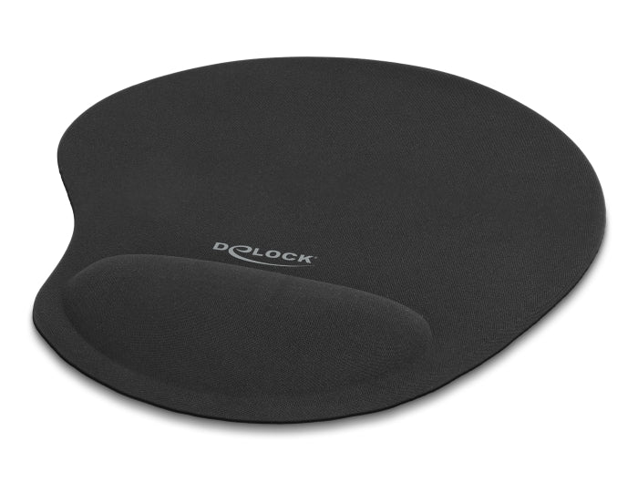 Delock 12040 Ergonomic Mouse Pad With Gel Wrist Rest Black 230 X 202 X 24 Mm