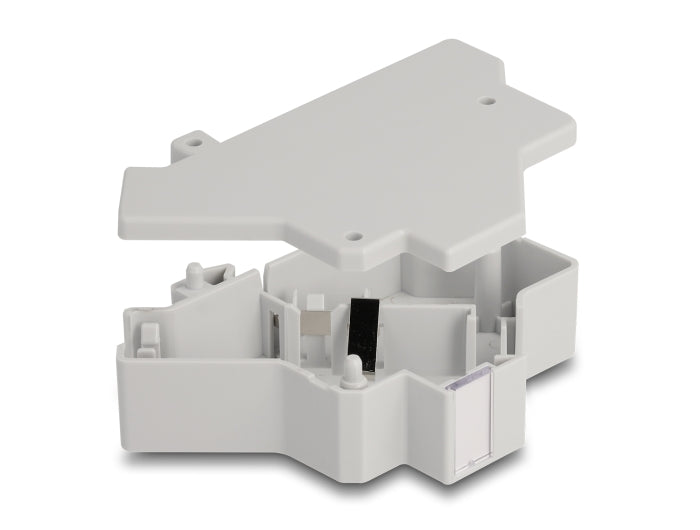 Delock 67043 Keystone Holder For Din Rail With Grounding Grey