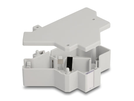 Delock 67043 Keystone Holder For Din Rail With Grounding Grey