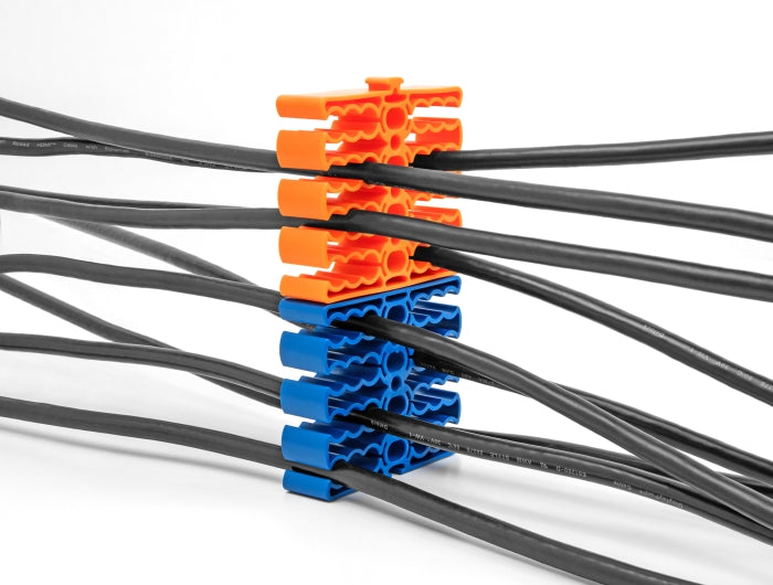 Delock 66255 Cable Organizer With 24 Cable Entries Orange