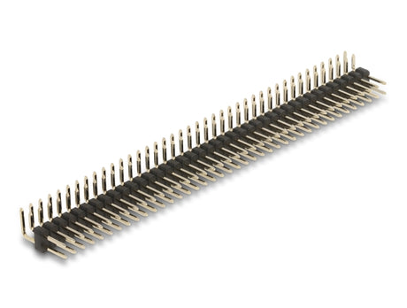 Delock 66703 Pin Header 40 Pin, Pitch 2.54 Mm, 2-Row, Angled, 5 Pieces