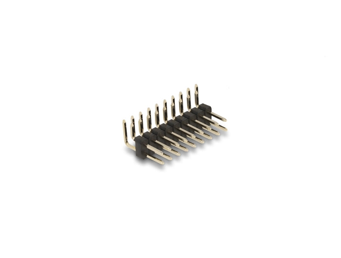 Delock 66701 Pin Header 10 Pin, Pitch 2.54 Mm, 2-Row, Angled, 5 Pieces