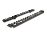 Delock 67042 19″ Keystone Patch Panel 24 Port Angled With Strain Relief Black