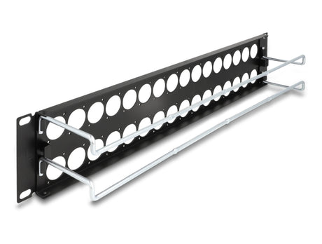 Delock 67057 19″ D-Type Patch Panel With Strain Reliefs 32 Port 2U Black