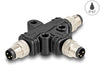 Delock 60573 M8 T-Splitter A-Coded 3 Pin 1 X Male To 2 X Male Connection