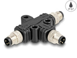 Delock 60573 M8 T-Splitter A-Coded 3 Pin 1 X Male To 2 X Male Connection