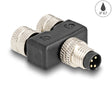 Delock 60577 M8 Y-Splitter A-Coded 4 Pin 1 X Male To 2 X Female Connection