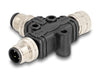 Delock 60580 M12 T-Splitter 4 Pin 1 X Male To 1 X Male Und 1 X Female