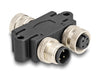 Delock 60581 M12 Y-Splitter 4 Pin 1 X Female To 1 X Male Und 1 X Female