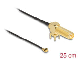 Delock 12036 Antenna Cable Rp-Sma 90° Pcb Jack Bulkhead To I-Pex Inc.