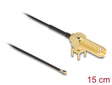 Delock 12032 Antenna Cable Rp-Sma 90° Pcb Jack Bulkhead To I-Pex Inc.