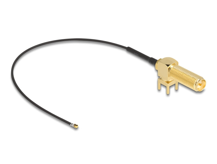 Delock 12032 Antenna Cable Rp-Sma 90° Pcb Jack Bulkhead To I-Pex Inc.