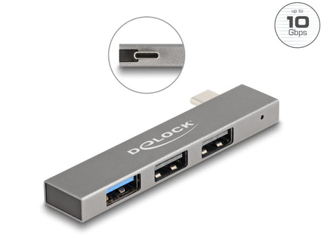 Delock 64274 3 Port Slim Usb Hub With Usb Type-C™ To Usb 10 Gbps Usb Type-A