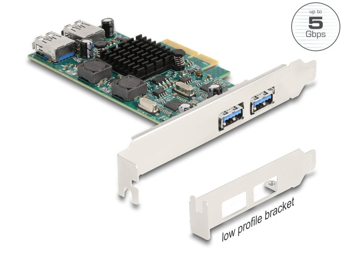 Delock 90282 Pci Express X4 Card To 2 X External Usb 5 Gbps Type-A