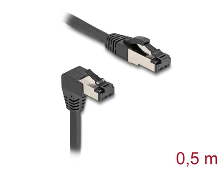 Delock 80399 Rj45 Network Cable Cat.8.1 S/Ftp 90° Downwards Angled / Straight