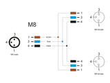 Delock 60575 M8 T-Splitter A-Coded 3 Pin 1 X Male To 2 X Female Connection