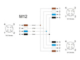 Delock 60579 M12 T-Splitter A-Coded 4 Pin 1 X Female To 2 X Female Connection