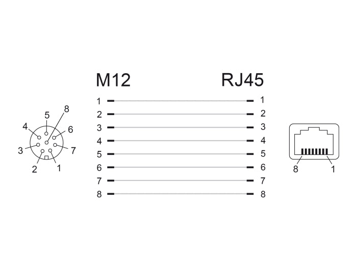 Delock 66314 Network Adapter M12 8 Pin A-Coded Female To Rj45 Jack