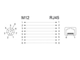 Delock 66314 Network Adapter M12 8 Pin A-Coded Female To Rj45 Jack