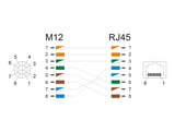 Delock 60064 M12 Adapter X-Coded 8 Pin Female To Rj45 Jack Straight
